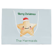 Zeester Kerstman Groot Cadeauzakje (Achterkant)