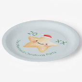 Zeester Kerstman Papieren Bordje (Gekanteld)