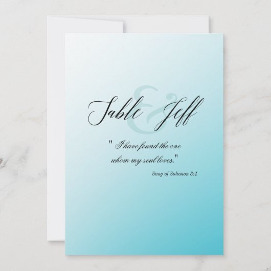 Zeester Koppel Nep Vellum Overlay Trouwdag Kaart (Achterkant)