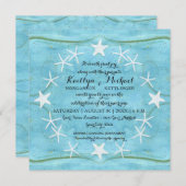 Zeester Krans Ocean Beach Waterverf Blue Shells Kaart (Voorkant / Achterkant)