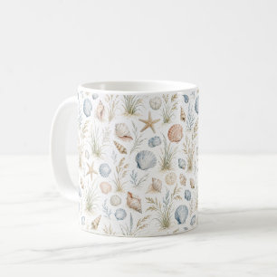 Zeester Kust Natuur Botanische Strand Schelp Koffiemok
