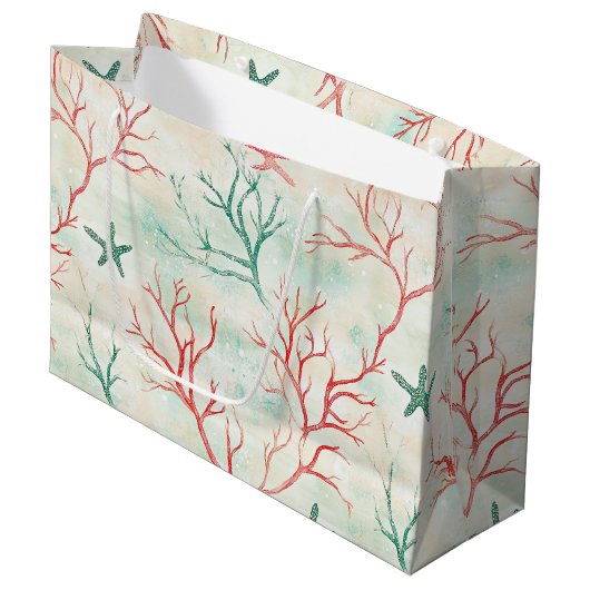 Zeester Kustpatroon met Schelpen Groot Cadeauzakje (Voorkant Gekanteld)