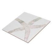 Zeester Kuststrand Grijs Wit Groot Decor Tegeltje (Zijkant)