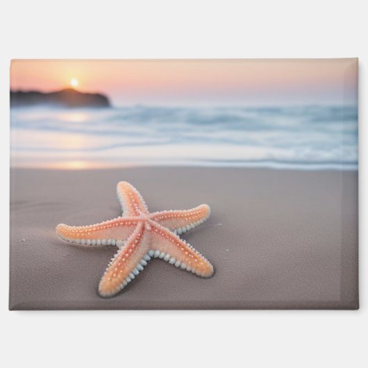 Zeester Ligt op een Strand Magneet (Voorkant)