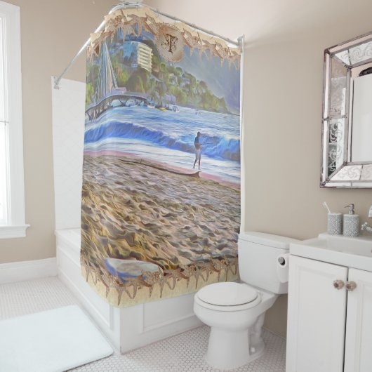 Zeester Los Muertos Beach 786 Douchegordijn (In situ)