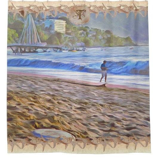 Zeester Los Muertos Beach 786 Douchegordijn (Voorkant)