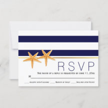 Zeester & marine blauwe strepen strand bruiloft RS