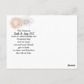 Zeester met Amerikaanse vlag Briefkaart (Achterkant)