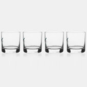 Zeester met blauwe vinger whisky glas (Links)