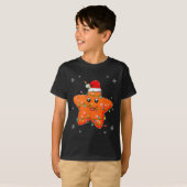 Zeester met kerstmannenhoed Kerstmis - Zeester T-shirt (Voorkant volledig)