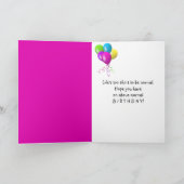 zeester met teenslippers voor de verjaardag kaart (Binnen)