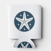Zeester met Witte Sterren Blikjeskoeler (Achterkant)