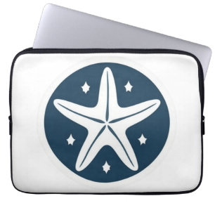 Zeester met Witte Sterren Laptop Sleeve