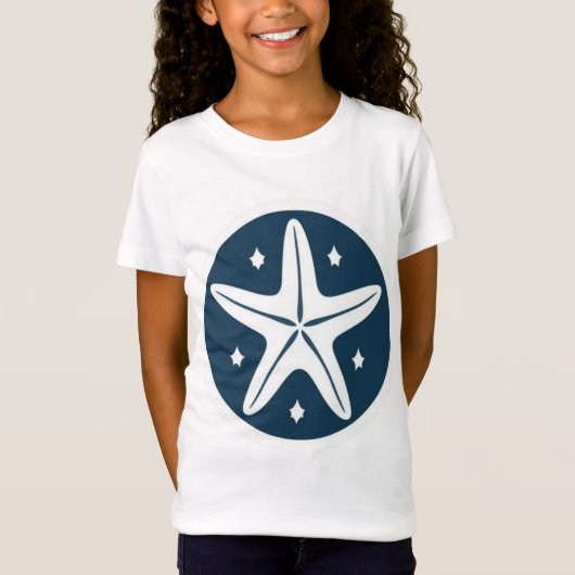 Zeester met Witte Sterren T-shirt (Voorkant)