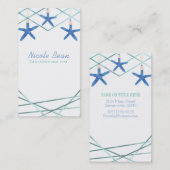 Zeester & Moderne Lijnen Elegant Strand Custom Chi Visitekaartje (Voorkant / Achterkant)