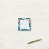 Zeester Naadloos Patroon Post-it® Notes (Op bureau)