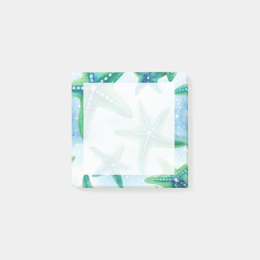 Zeester Naadloos Patroon Post-it® Notes (Voorkant)