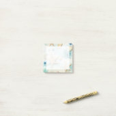 Zeester Naadloos Patroon Post-it® Notes (Op bureau)