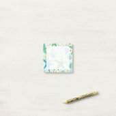 Zeester Naadloos Patroon Post-it® Notes (Op bureau)