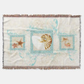 Zeester Nautilus Conch Sea Shells Ocean Griekse sl Deken (Voorkant)