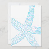 Zeester Nautisch Blauw Wit Strand Schattigee bruil Kaart (Achterkant)