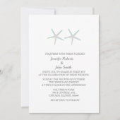 Zeester Nautisch Grijs Blauwgroen Wit Elegant Brui Kaart (Voorkant)