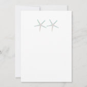 Zeester Nautisch Grijs Blauwgroen Wit Elegant Brui Kaart (Achterkant)