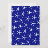 Zeester Navy Blauw Strand Bestemming Bruiloft Cool Kaart (Achterkant)