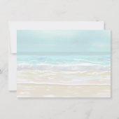 Zeester Oceaanstrandfeest Aqua & Roze Waterverf Kaart (Achterkant)