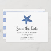 Zeester | Ocean Huwelijk Save The Date Kaart (Voorkant / Achterkant)