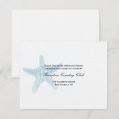 Zeester Ontvangstkaart - Blauw Informatiekaartje (Voorkant / Achterkant)