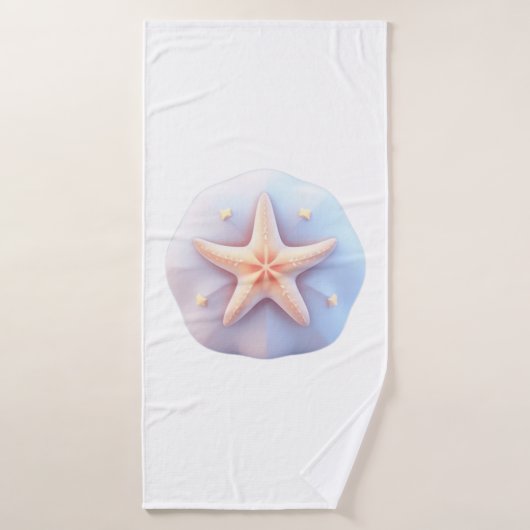 Zeester op een unieke-vormige steen badhanddoek (Badhanddoek)