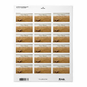 Zeester op een zandstrand Adresetiketten Etiket (Full Sheet)
