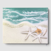 Zeester op het strand Blauwgroen Zee Tropische bru Gastenboek (Achterkant)