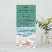 Zeester op het strand Blauwgroen Zee Water Menu (Staand voorkant)