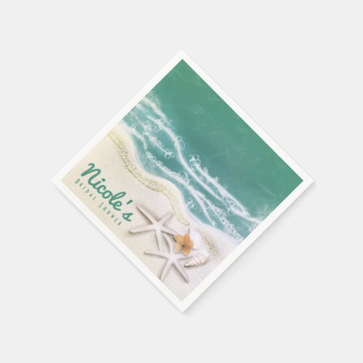 Zeester op het strand Blauwgroen Zee Water Ocean P Servet (Hoek)