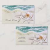 Zeester op het strand Blauwgroen Zee Water Tropica Visitekaartje (Voorkant / Achterkant)