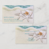 Zeester op het strand Blauwgroen Zee Water Verwijs Aanbevelingskaartje (Voorkant / Achterkant)