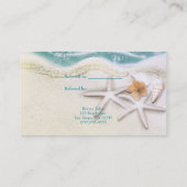 Zeester op het strand Blauwgroen Zee Water Verwijs Aanbevelingskaartje (Achterkant)