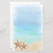 Zeester op het strand briefpapier (Voorkant / Achterkant)