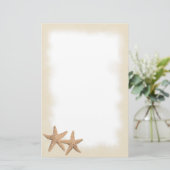Zeester op het strand briefpapier (Staand voorkant)