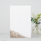 Zeester op het strand briefpapier (Staand voorkant)