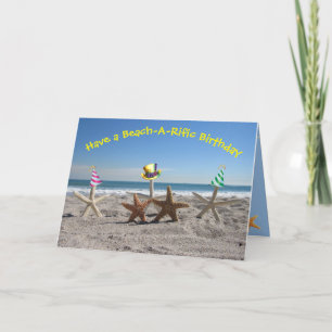 Zeester op het strand - gevouwen Kaart
