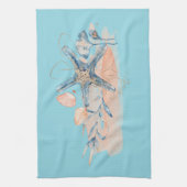 Zeester op het strand theedoek (Verticaal)