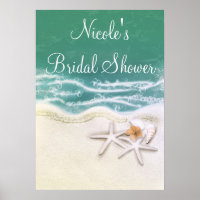 Zeester op het strand turquoise zee feest banner p