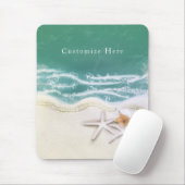 Zeester op het strand Turquoise zeewater Tropisch Muismat (Met muis)