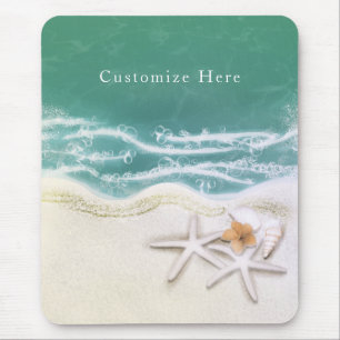 Zeester op het strand Turquoise zeewater Tropisch Muismat