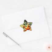 Zeester op ster sticker (Envelop)