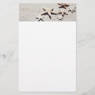 Zeester op zand briefpapier