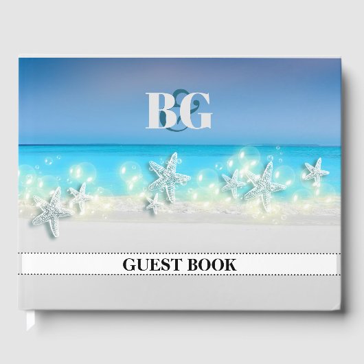 Zeester paradijs blauw water tropisch register gastenboek (Voorkant)